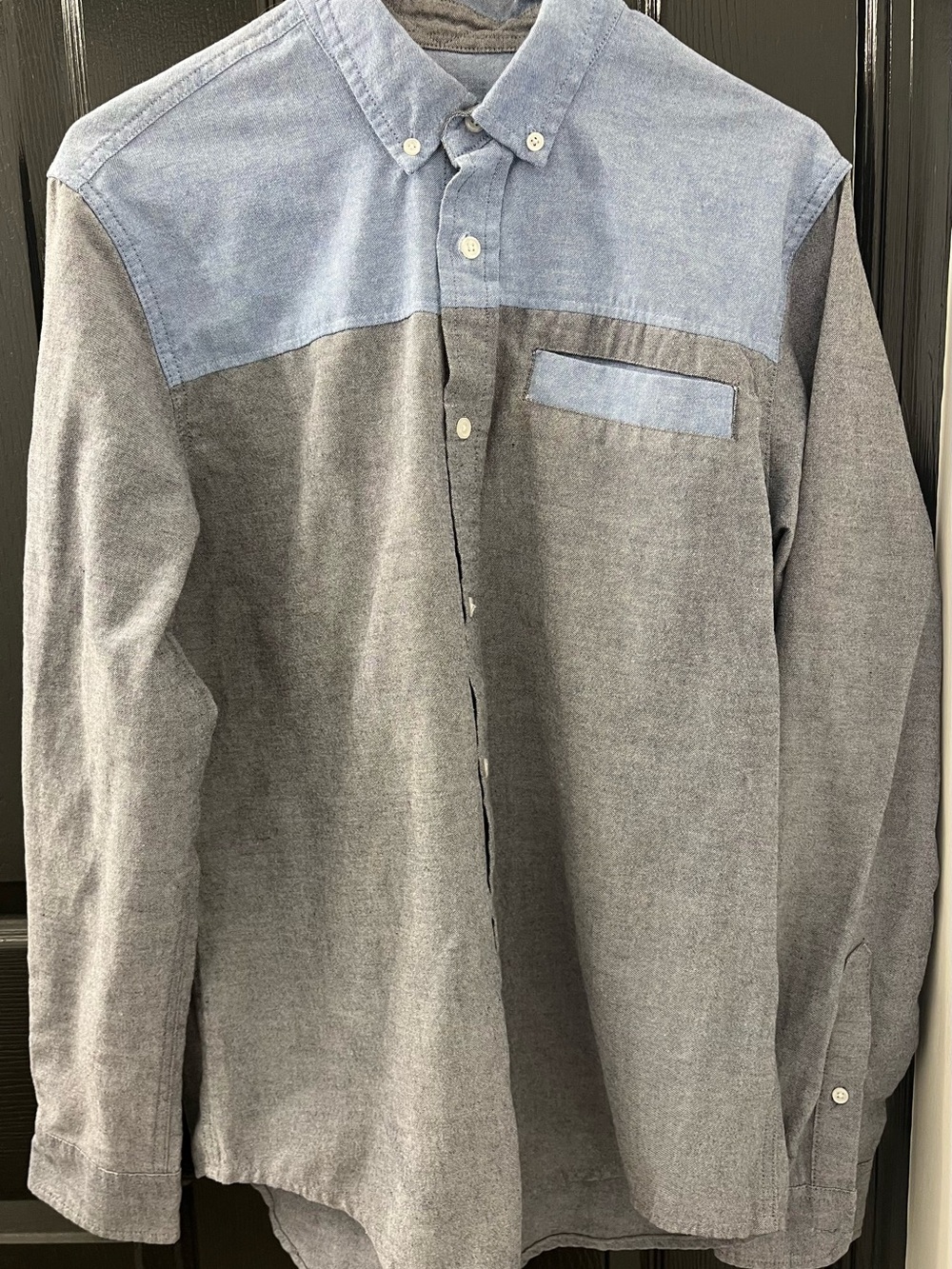 Jackthreads men’s medium button up denim light blue & denim gray